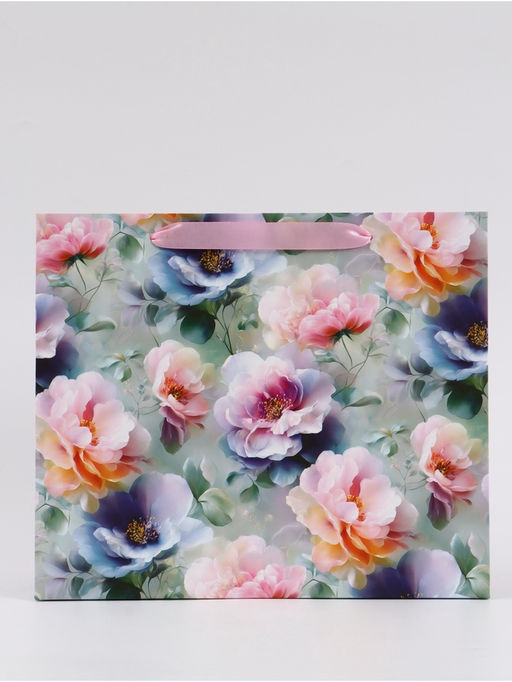 Цена за 2 шт. Пакет подарочный «Цветы», 27×23×11.5 см