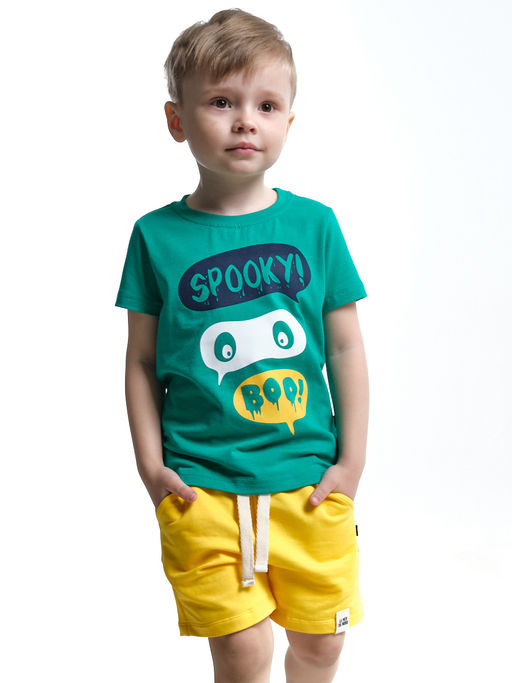 Футболка стильная для детей UD 7895 изумрудный - Mini maxi фото 5