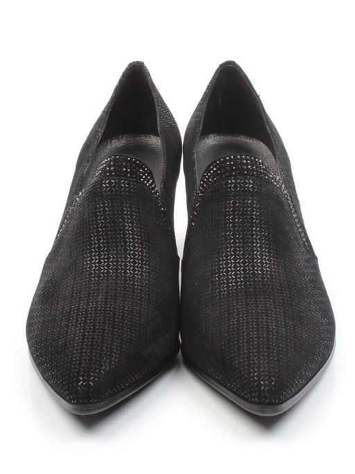 03-6247-T1 BLACK Полуботинки женские (велюр, натуральная кожа)