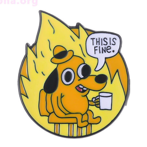 Брошь-значок This is fine - Купи слона фото 2
