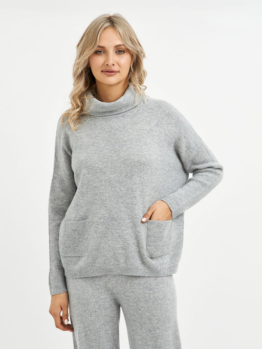 водолазка женская из шерсти с накладными карманами - Glenfield фото 4