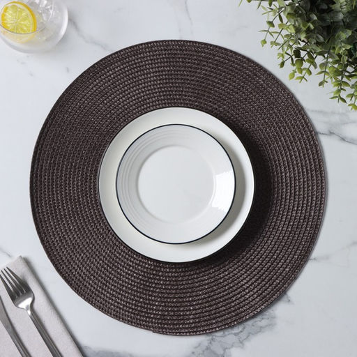 Салфетка сервировочная на стол Доляна «Лофт», d=38 см, коричневая