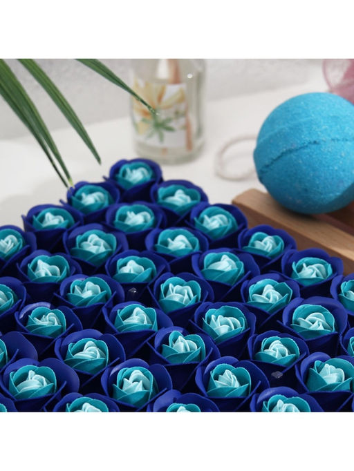 Мыльные розы бело-синие, набор 81 шт. - SB BEAUTY фото 5