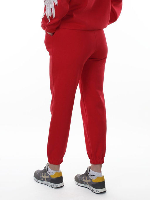 3416/3417 RED Костюм спортивный утепленный женский (95% хлопок, 5% эластан)