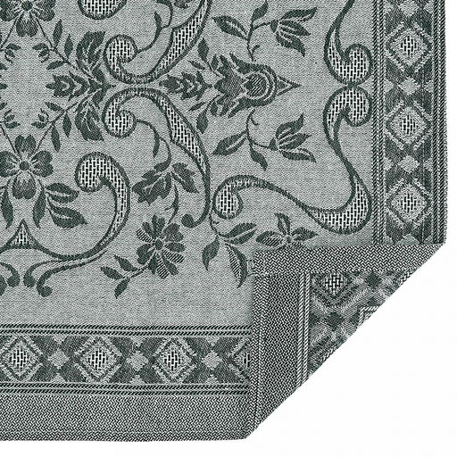 Полотенце кухонное 45х60см "Традиция, зеленый", жаккард/пестроткань: лен 51% хлопок 49%, плотность 220г/м2, упаковка: на картоне, "Домашняя мода" (Россия)