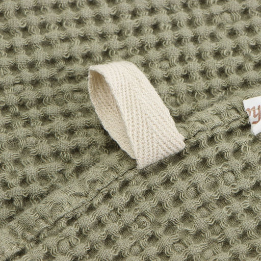 Полотенце вафельное SL HOME: Linen «Олива», 60×140 см, оливковое