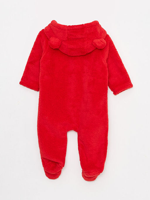 Kap??onlu Uzun Kollu Nak?? Detayl? Pel?? K?z Bebek Tulum - Waikiki фото 2