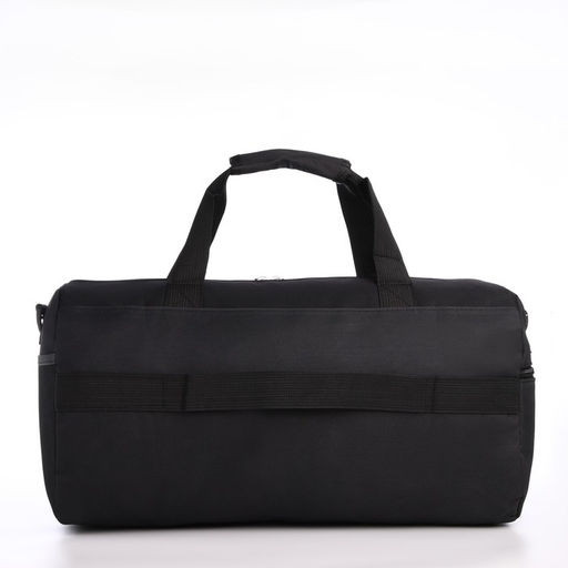 Сумка дорожная на молнии, 3 наружных кармана, длинный ремень, цвет чёрный - Simaland фото 3