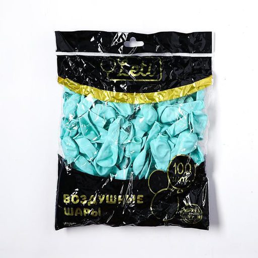 Шар латексный 5" «Макарун», набор 100 шт., водные бомбочки, цвет бирюзовый