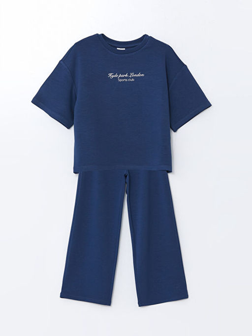 Bisiklet Yaka Soft Touch K?z ?ocuk Ti??rt ve E?ofman Alt?