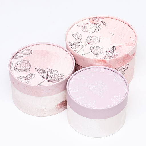 Набор шляпных коробок 3 в 1 Цветы , завальцованная, 16 х 10, 14 х 9, 13 х 8,5 см - UPAK LAND фото 4