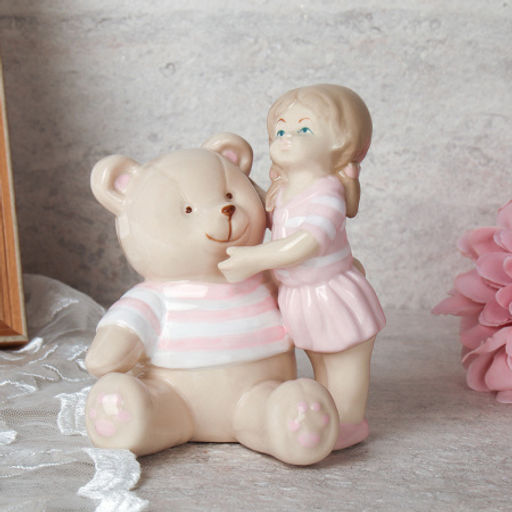 Фигурка Девочка с мишкой 10,5 см / YZ1419703 /уп 36/ - Галеонтрейд фото 2