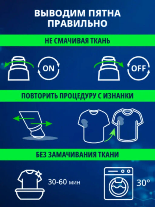 Salton CleanTech Пятновыводитель от сложных пятен Мультипятна 120 мл  фото 7