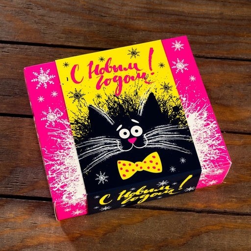 Цена за 2 шт. Подарочная коробка «чёрный кот»,18.5×16×5.8 см набор 5 шт.