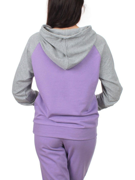 NOE103 VIOLET/GRAY Костюм спортивный женский (хлопок 90%, полиэстер 10%) - Fashion фото 7