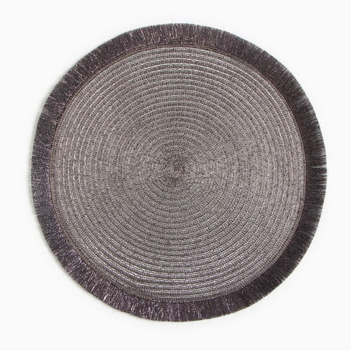 Салфетка сервировочная Доляна Блеск,цв.серый, d 38 см  фото 3