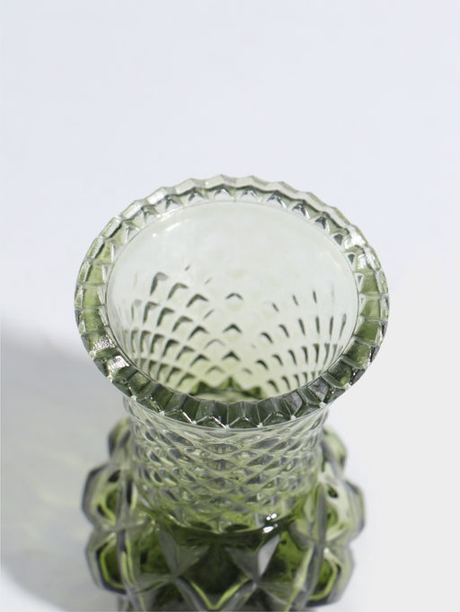 Ваза стекло настольная "Миниатюра" (набор 5 шт) 11,5-13 см, зелёный