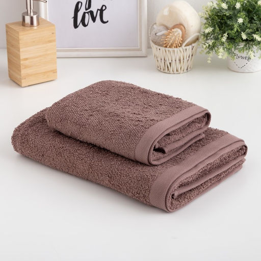 Полотенце махровое Этель Терри 70x140 см, коричневый  фото 4