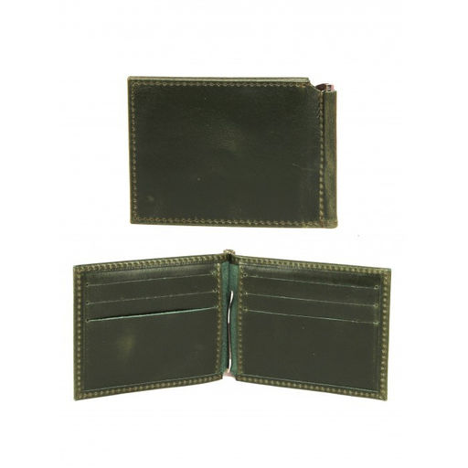 Зажим для купюр Croco-зк-301 (6 карм) натуральная кожа зеленый тем пулл-ап (205) 262758