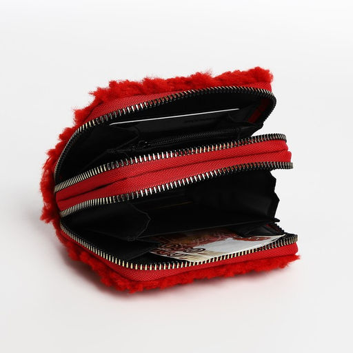 Кошелёк на молнии, цвет красный - Simaland фото 4