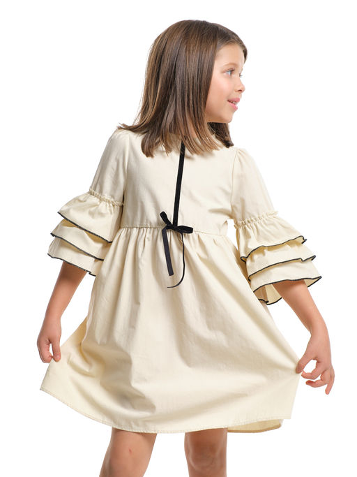 Платье для девочки нарядное детское праздничное UD 8059 св.бежевый - Mini maxi фото 4