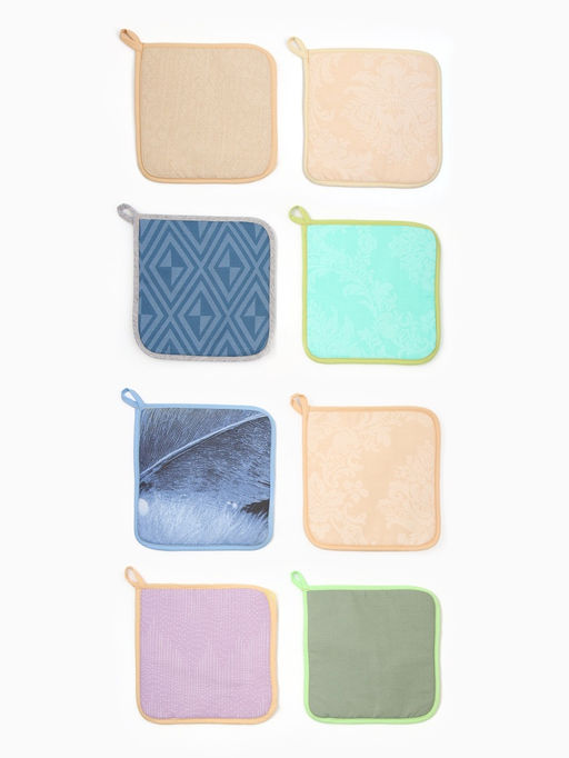 Цена за 5 шт. Прихватка 18×18 см, бязь 140 г/м², 100% хлопок, МИКС