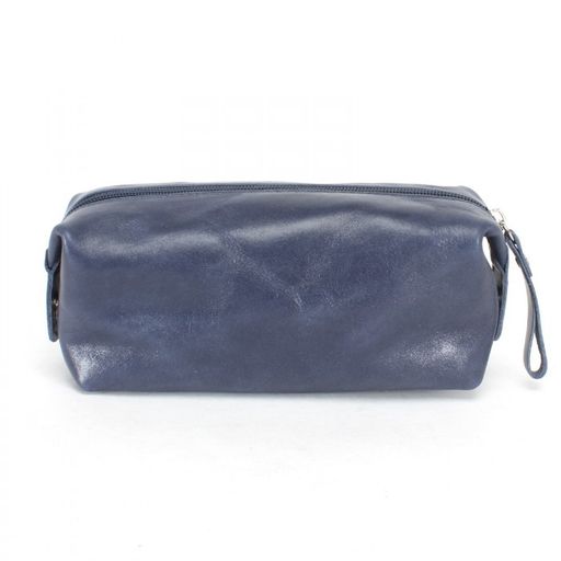 Косметичка Croco-К-721 натуральная кожа (1 отдел), синий крек (217) 232693
