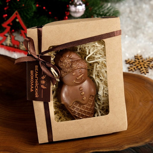 Шоколадная фигурка «Снеговик-мороженка»