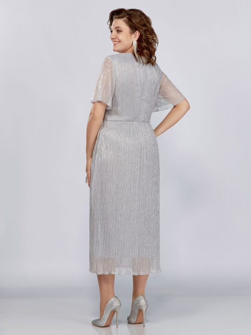 Платье Mira Fashion 5392S-Р серебро