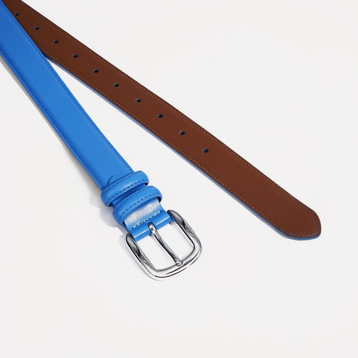 Ремень женский, ширина 3 см, винт, пряжка металл, цвет голубой - Simaland фото 2