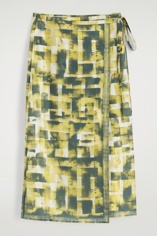 FALDA CRUZADA MIDI ESTAMPADA