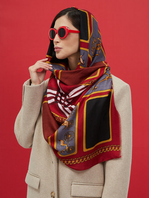 Тонкий, мягкий двусторонний палантин из тонкой шерсти - Tantino фото 11