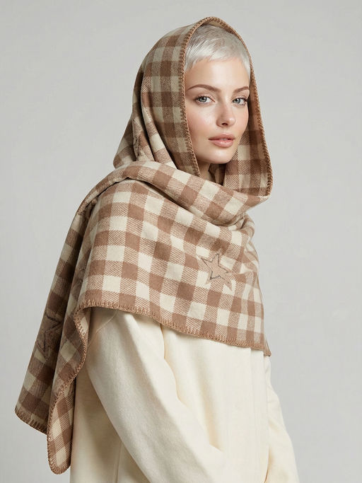 в СОСТАВЕ ШЕРСТЬ и КАШЕМИР Большой, мягкий, теплый однотонный двусторонний палантин. - Tantino фото 14