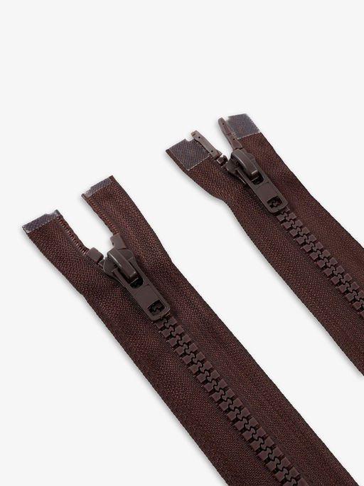 Цена за 10 шт. Молния «Трактор», №8, разъёмная, 2 замка, замки автомат, 120 см, коричневая