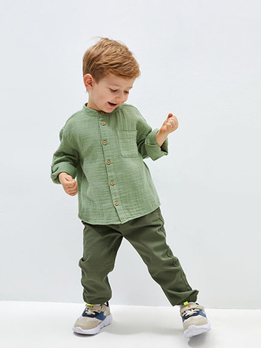Beli Lastikli Basic Erkek Bebek Jogger Pantolon