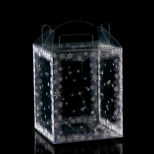 Цена за 5 шт. Складная коробка из PVC 12 x 12 x 15 см Зимушка - UPAK LAND фото 4