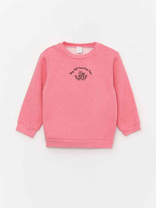 Bisiklet Yaka Uzun Kollu Bask?l? K?z Bebek Sweatshirt 2li - Waikiki фото 2