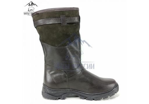 Монголки коричневые с замком, литая подошва,