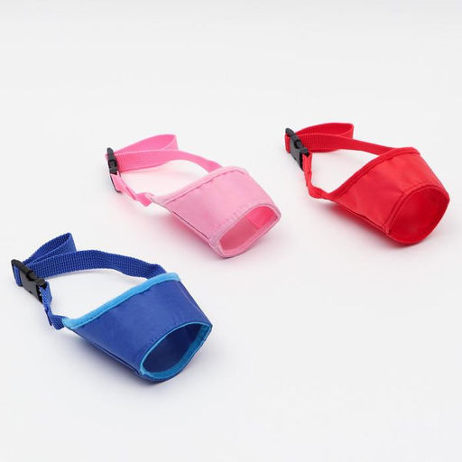 Намордник текстильный, размер 1 (длина по носу 4 см, обхват морды 17 см), микс цветов - Пижон фото 9