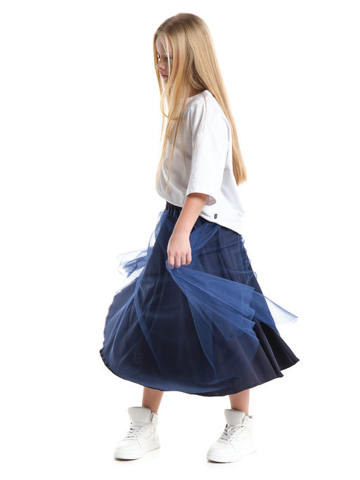 Юбка пачка длинная из фатина 22-7608 черный/зол. звезды - Mini maxi фото 39