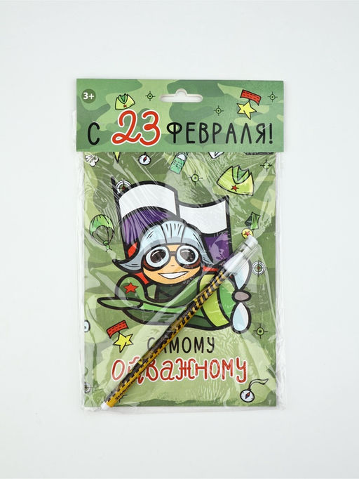Подарочный набор, анкета для мальчиков и ручка «23 февраля! Пилот»