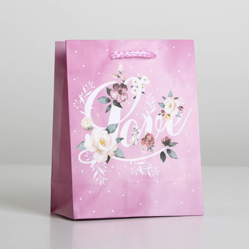 Пакет ламинированный Love, S 12 х 15 х 5,5 см