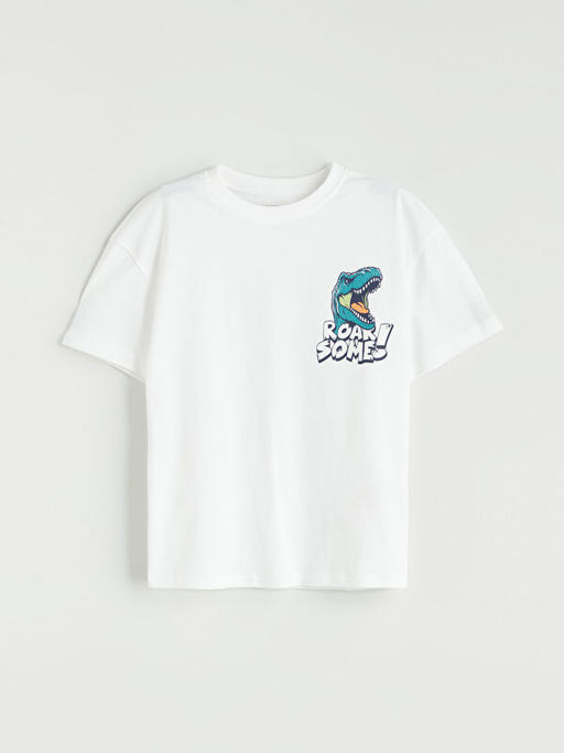 Dinozor Bask?l? Erkek ?ocuk Ti??rt