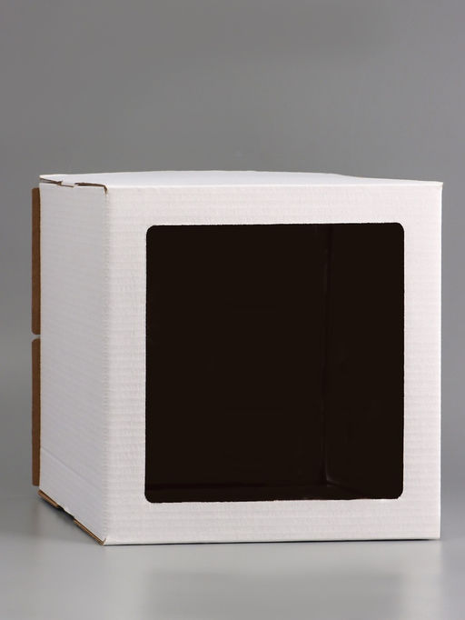 Коробка для торта, кондитерская, белая, с окном 30×30×30 см Набор 5 шт.