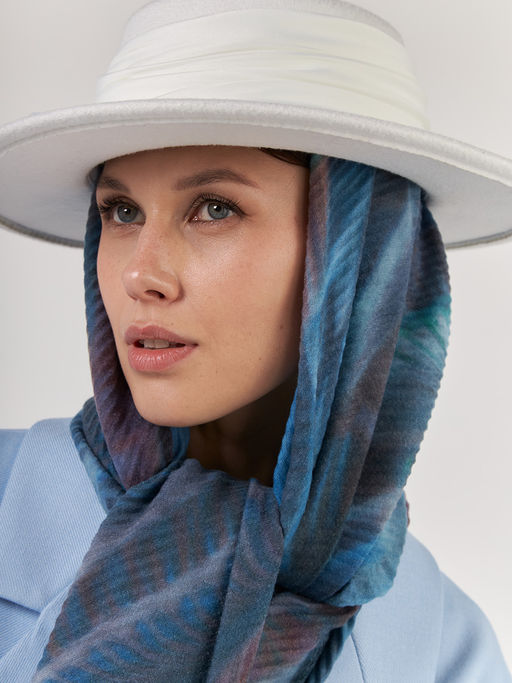 Большой, мягкий, тонкий и очень нежный двусторонний палантин с рисунком - Tantino фото 7