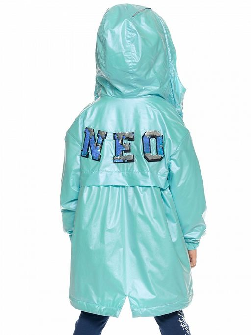 PELICAN, плащ для девочек, Бирюза  фото 5