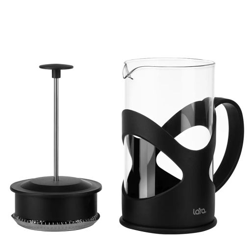 LR06-56-800 Френч-пресс 800мл экологически чистый материал, стальной фильтр 18/10, боросил стекло - Lara фото 7