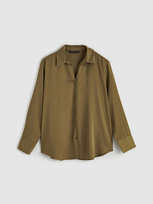 Loose Fit Saten Kad?n G?mlek