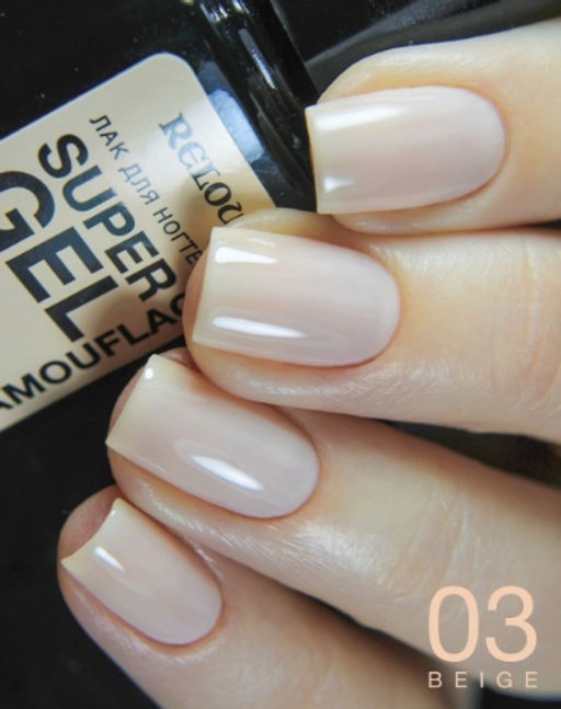 RELOUIS Лак для ногтей Super Gel Camouflage тон:03 beige