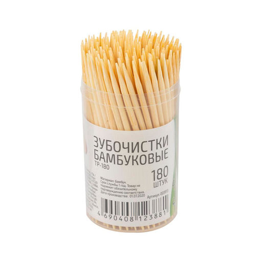 Зубочистки 180 шт, ТР-180, бамбуковые арт. 003913